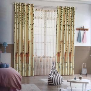 Màn cửa trẻ con hình 3D họa tiết gấu Brown đáng yêu Màn cửa trẻ con hình 3D họa tiết gấu Brown đáng yêu