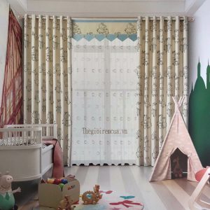 Màn cửa trẻ con hình 3D họa tiết gấu Brown đáng yêu Màn cửa trẻ con hình 3D họa tiết gấu Brown đáng yêu