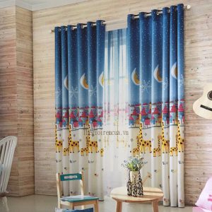 Màn cửa trẻ con hình 3D họa tiết gấu Brown đáng yêu Màn cửa trẻ con hình 3D họa tiết gấu Brown đáng yêu