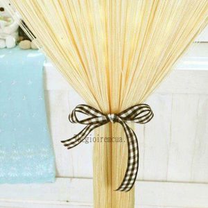 Rèm sợi ngăn phòng khách và bếp sang trọng