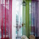 Rèm sợi ngăn phòng khách và bếp sang trọng