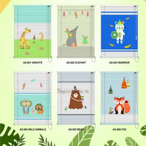 Rèm lá nhôm tranh dán hình decal họa tiết Rèm lá nhôm tranh dán hình decal họa tiết