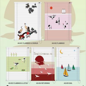 Rèm lá nhôm tranh dán hình decal họa tiết Rèm lá nhôm tranh dán hình decal họa tiết