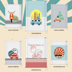 Rèm lá nhôm tranh dán hình decal họa tiết Rèm lá nhôm tranh dán hình decal họa tiết