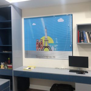 Rèm lá nhôm tranh dán hình decal họa tiết Rèm lá nhôm tranh dán hình decal họa tiết