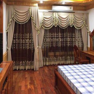 Lắp đặt rèm vải phòng ngủ hiện đại giá rẻ chắn sáng Lắp đặt rèm vải phòng ngủ hiện đại giá rẻ chắn sáng