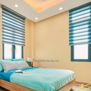 Rèm cầu vồng màu xanh phòng ngủ Logan (Sankaku) Rèm cầu vồng màu xanh phòng ngủ Logan (Sankaku)
