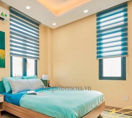 Rèm cầu vồng màu xanh phòng ngủ Logan (Sankaku)