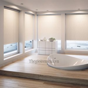 Rèm cuốn hoa văn họa tiết vân chìm sang trọng