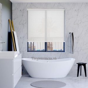 Mẫu màn sáo cuốn lưới màu trắng cao cấp hiện đại Mẫu màn sáo cuốn lưới màu trắng cao cấp hiện đại