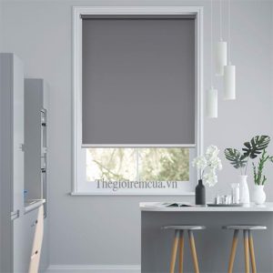 Mành cuốn nhựa màu xám đậm che nắng cản sáng 100% Mành cuốn nhựa màu xám đậm che nắng cản sáng 100%