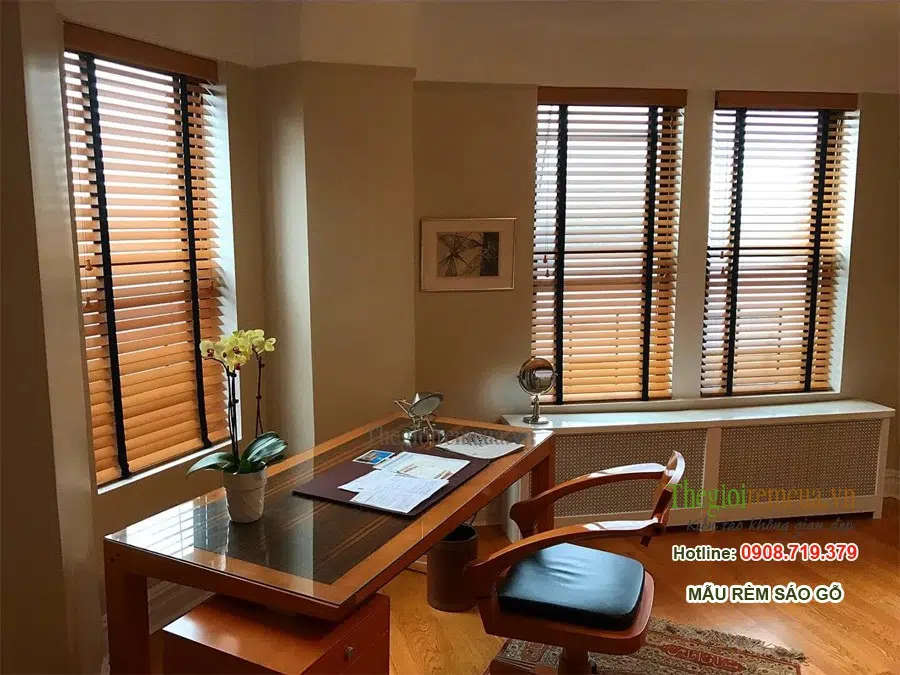 Rèm sáo gỗ văn phòng Phú Nhuận tphcm