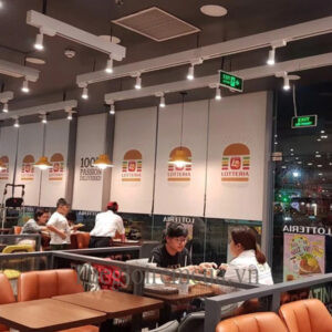 Rèm cuốn in logo giá rẻ hệ thống Rock King Koi Coffee Rèm cuốn in logo giá rẻ hệ thống Rock King Koi Coffee