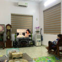 Rèm phòng ngủ cuốn cầu vồng đẹp, ấm cúng