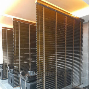 Rèm gỗ giá rẻ ngăn vách spa Rèm gỗ giá rẻ ngăn vách spa
