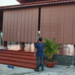 Rèm sáo gỗ ngoài trời chống nắng, ngăn mưa Rèm sáo gỗ ngoài trời chống nắng, ngăn mưa