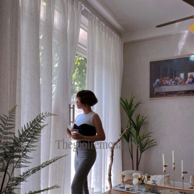 Rèm voan trắng ngăn giường Spa giá rẻ tại tphcm