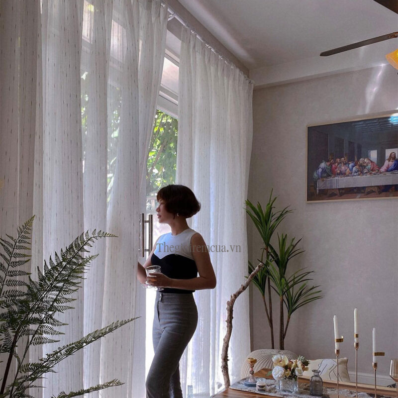 Rèm voan trắng ngăn giường Spa giá rẻ tại tphcm
