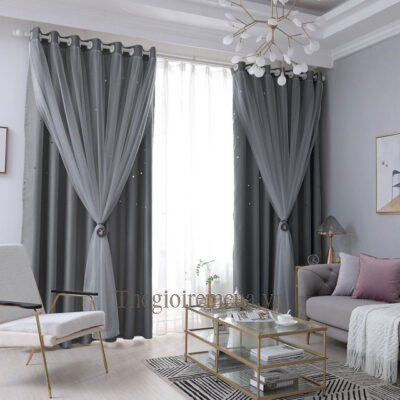 Rèm cửa 2 lớp phòng khách sang trọng Rèm cửa 2 lớp phòng khách sang trọng