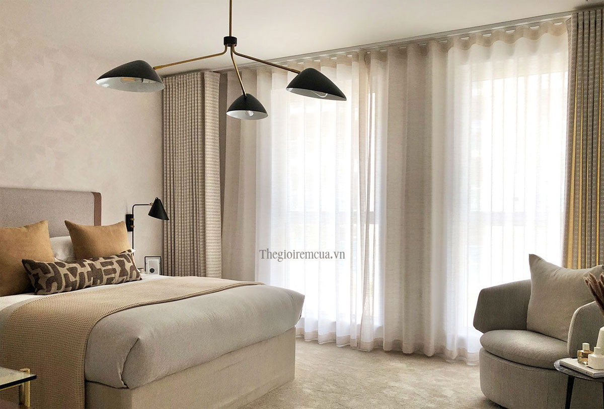 Rèm vải phòng ngủ 2 lớp