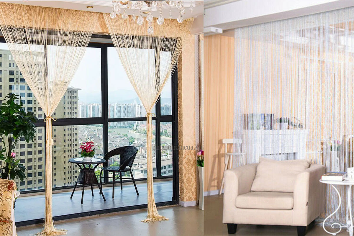 Rèm sợi chỉ trơn nhiễn