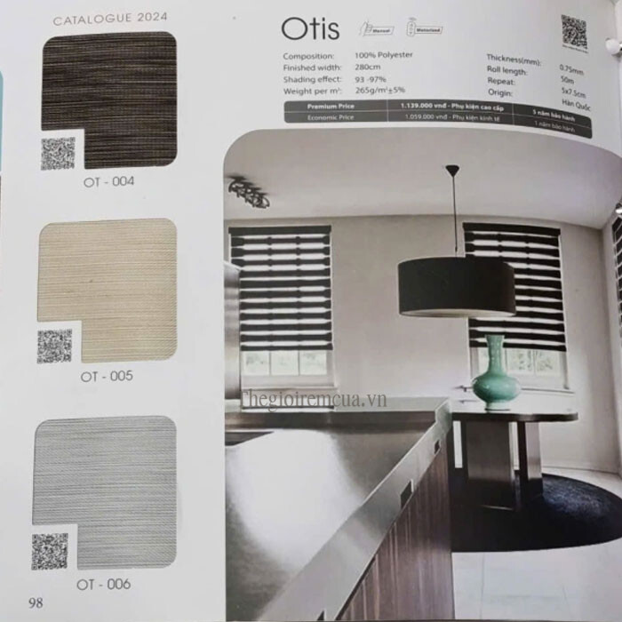 Rèm cầu vồng padora Otis Rèm cầu vồng padora Otis